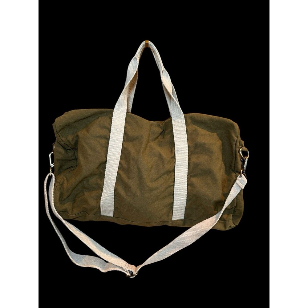 KNOWN SUPPLY Organic Canvas Duffle Bag Olive Green Weekend Travel Tote